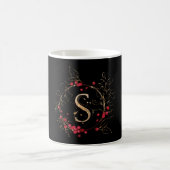Initiaal Glitter Letter S Holly Eucalyptus Holiday Koffiemok (Center)