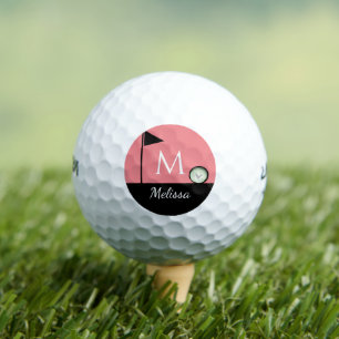 Initiaal Golf-vlag en -balmonogram Golfballen