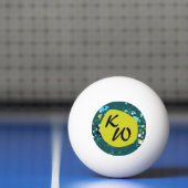 Initiaal Groene verfplaat koelen Pingpongballen (Net)