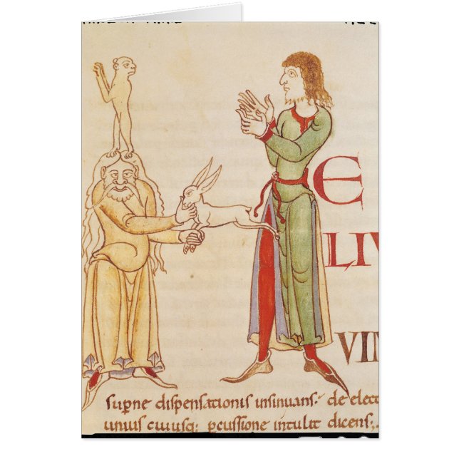 Initiaal "H" in de vorm van twee juryleden (Voorkant)