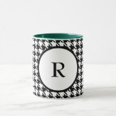 Initiaal Houndstooth Pattern Combo Drank Mok (Midden)