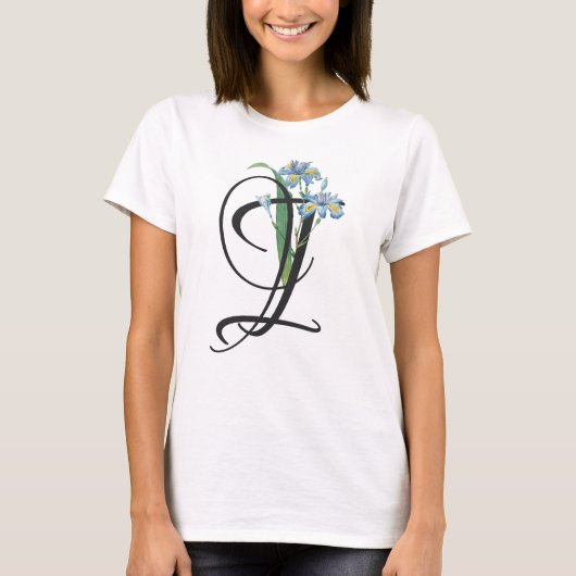 Initiaal I, Vintage Iris T-Shirt (Voorkant)