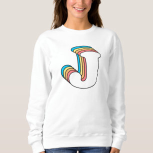 Initiaal J Letter Name Cute Rainbow Alphabet Trui