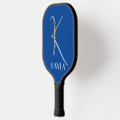 Initiaal K monogram waterverf rood bloemenoma Pickleball Paddle (Links)
