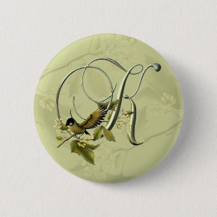 Initiaal K Ronde Button 5,7 Cm