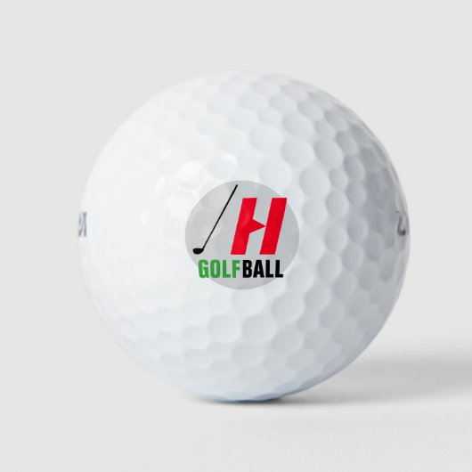 initiaal karakter golfer's golfballen (Voorkant)