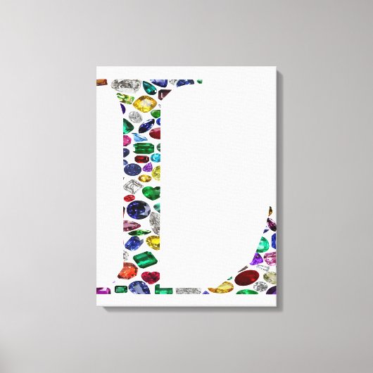 Initiaal L Canvas Afdruk (Voorkant)