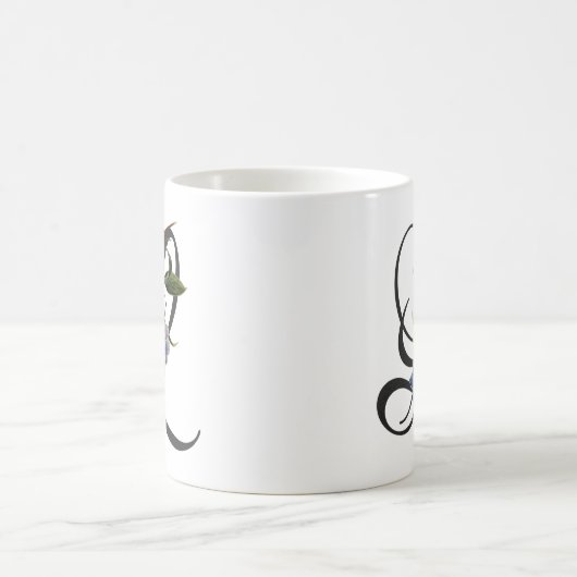 Initiaal L, Laurel Clockvine Coffee Mok (Center)