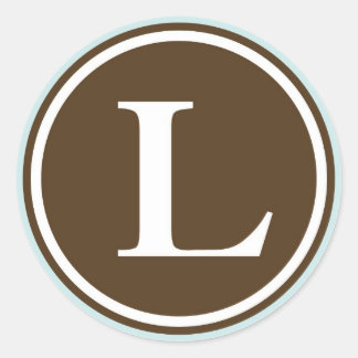 Initiaal L monogram cirkel letter zegel partij
