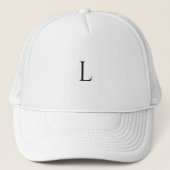 Initiaal L Symbool Monogram aangepaste Witte Kleur Trucker Pet (Voorkant)