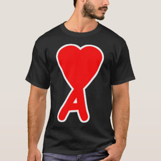 Initiaal Letter A Hart Valentijnsdag Matching Co T-shirt