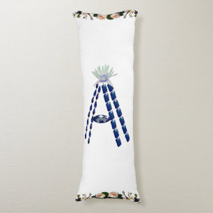 Initiaal Letter A, Monogram Modern Stijlvol Trendy Lichaamskussen