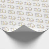 Initiaal letter D monogram gepersonaliseerde wrap Cadeaupapier (Hoek)