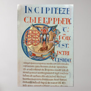 Initiaal Letter "E" Et factum est Poster