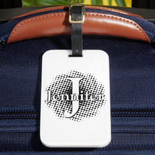Initiaal Letter en Naam Custom Bagagelabel