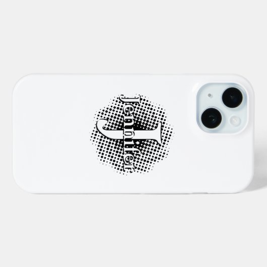 Initiaal Letter en Naam Custom Case-Mate iPhone Case (Achterkant (horizontaal))