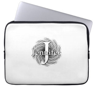 Initiaal Letter en Naam Custom Laptop Sleeve