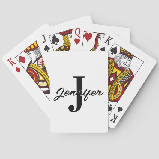 Initiaal Letter en Naam Custom Pokerkaarten (Achterkant)