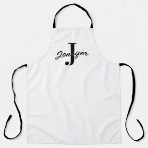Initiaal Letter en Naam Custom Schort