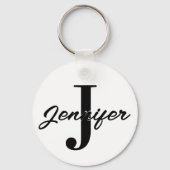 Initiaal Letter en Naam Custom Sleutelhanger (Voorkant)