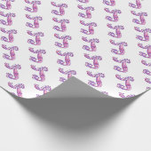 Initiaal letter J monogram gepersonaliseerde omloo Cadeaupapier (Hoek)