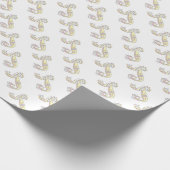 Initiaal letter J monogram gepersonaliseerde omloo Cadeaupapier (Hoek)