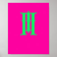 Initiaal Letter Modern Monogram Stijlvol Roze Groe