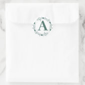 Initiaal Letter Monogram Gepersonaliseerd Ronde Sticker (Tas)