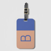 Initiaal Letter Monogram Modern Colorblock Bagagelabel (Voorkant (verticaal))