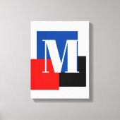 Initiaal Letter Monogram Modern Stijlvol Canvas Afdruk (Voorkant)