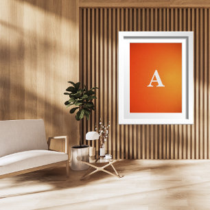 Initiaal Letter Monogram Modern Stijlvol Sinaasapp Poster