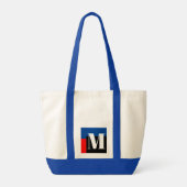 Initiaal Letter Monogram Modern Stijlvol Tote Bag (Achterkant)