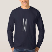 Initiaal Letter Monogram Modern Style Navy Blue