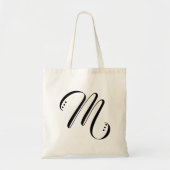 Initiaal Letter Monogram Moderne Canvas tas (Voorkant)