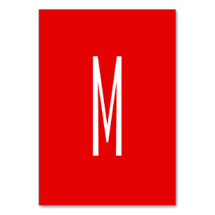 Initiaal Letter Monogram Moderne Stijl Rood Wit Kaart