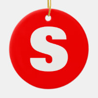 Initiaal Letter Monogram Moderne Stijl Rood Wit
