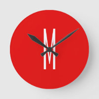 Initiaal Letter Monogram Moderne Stijl Rood Wit