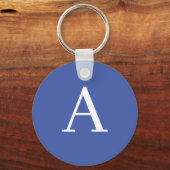 Initiaal Letter-monogram Paars en blauw Sleutelhanger (Achterkant)