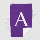 Initiaal Letter-monogram Paars Golfhanddoek (Insitu)