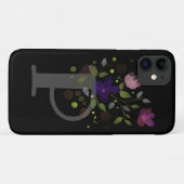 Initiaal Letter P Plus Floral Design Case-Mate iPhone Case (Achterkant (horizontaal))