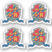 Initiaal letter R aangepaste naam Reuben lion cres Sticker (Voorkant)