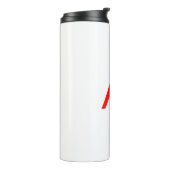 Initiaal letter red monogram professioneel modern thermosbeker (Gedraaid links)