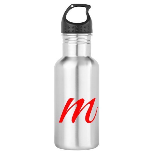 Initiaal letter red monogram professioneel modern waterfles (Voorkant)