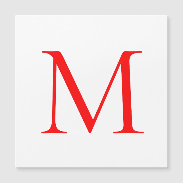Initiaal letter red white monogramed professional (Voorkant)