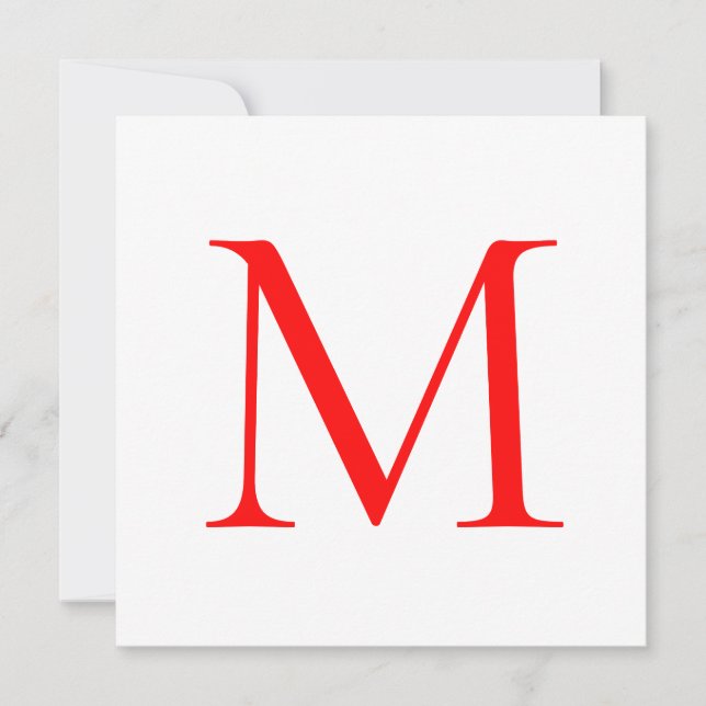 Initiaal letter red white monogramed professional (Voorkant)