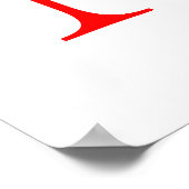 Initiaal letter red white monogramed professional poster (Hoek)