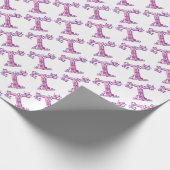 Initiaal letter T monogram gepersonaliseerde omloo Cadeaupapier (Hoek)