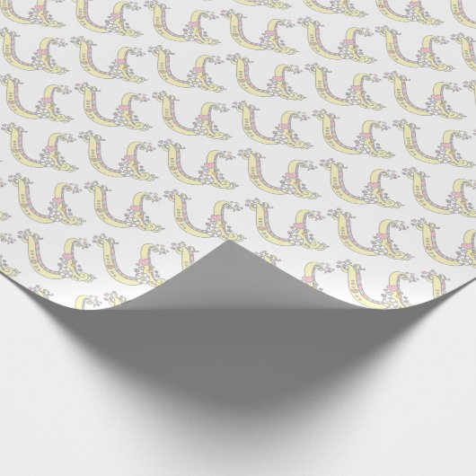 Initiaal letter U monogram gepersonaliseerde omloo Cadeaupapier (Hoek)