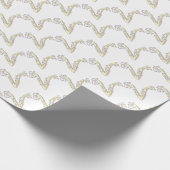 Initiaal letter V monogram gepersonaliseerde omloo Cadeaupapier (Hoek)