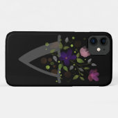 Initiaal Letter V Plus Floral Design Case-Mate iPhone Case (Achterkant (horizontaal))